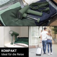 SteamOne EUNS150G Reise-Dampfglätter, 2000W, 30g/Min, 8 Min Laufzeit, 150ml Tank, 3m Kabel, 30 Sek Aufheizzeit, entfernt 99,99% Keime