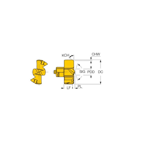 ISCAR SumoCham FCP 202 IC908 Bohrkopf, 20,2mm, passend für DCN-Bohrer, Wechselkopf, präzise Metallbearbeitung