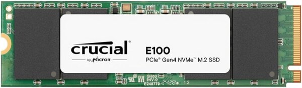 Crucial E100 2TB, CT2000E100SSD8, M.2 PCIe 4.0 NVMe SSD, bis 5.000 MB/s, kompatibel mit Laptop & Desktop
