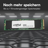 Crucial E100 2TB, CT2000E100SSD8, M.2 PCIe 4.0 NVMe SSD, bis 5.000 MB/s, kompatibel mit Laptop & Desktop