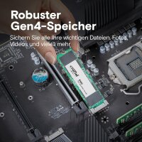 Crucial E100 2TB, CT2000E100SSD8, M.2 PCIe 4.0 NVMe SSD, bis 5.000 MB/s, kompatibel mit Laptop & Desktop