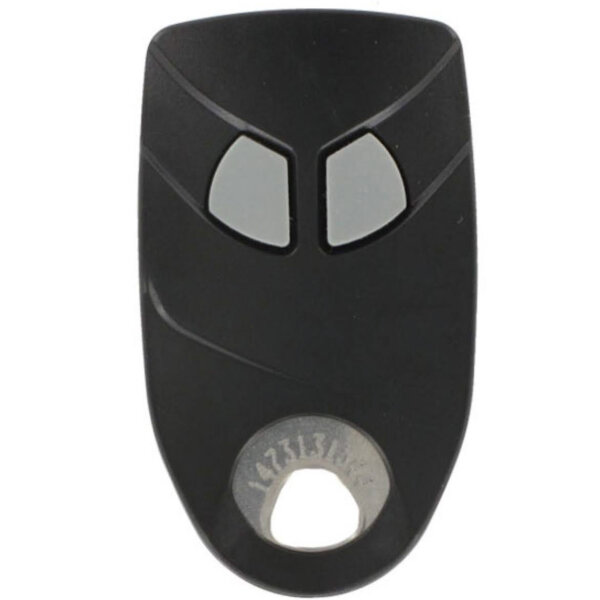 INTRATONE HF Fernbedienung 2-Kanal schwarz 09-0101/HTEL3-00, Tor-/Garagentoröffner, programmierbar nur durch Syndic, inkl. Domobip Goodie