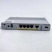 Cisco C1101-4P Router, 4x Gigabit Ethernet, GE-WAN, integrated USB 3.0, compact business router
