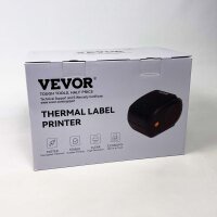 VEVOR Y468BT Thermodrucker, 300 dpi, 150 mm/s, Etikettendrucker, Bluetooth, kompatibel mit iOS, Android, Windows, macOS, Linux, UK-Stecker