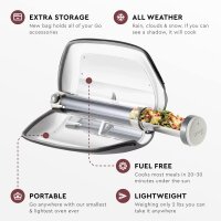 GoSun Go 1GG1D1P1 portable solar cooker, compact, lightweight, environmentally friendly, ideal for outdoor activities, camping, and quick cooking without electricity