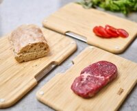 Joseph Joseph Nest Cutting Board Set, 3-piece, Bamboo, with Stand, Space-saving, Non-slip, Model 60236