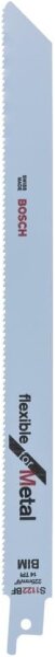 Bosch S 1122 BF reciprocating saw blades, pack of 100, bi-metal, for metal and wood, 225 mm, fast cuts