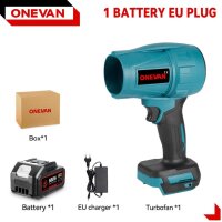 ONEVAN Cordless Leaf Blower 928VF, Turbo Blower, Powerful, incl. Battery, Blue