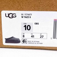 UGG Tazz II Damen Winterhausschuhe, Größe 41, Grau, Warmfutter, Rutschfeste Sohle, Bequemer Slipper