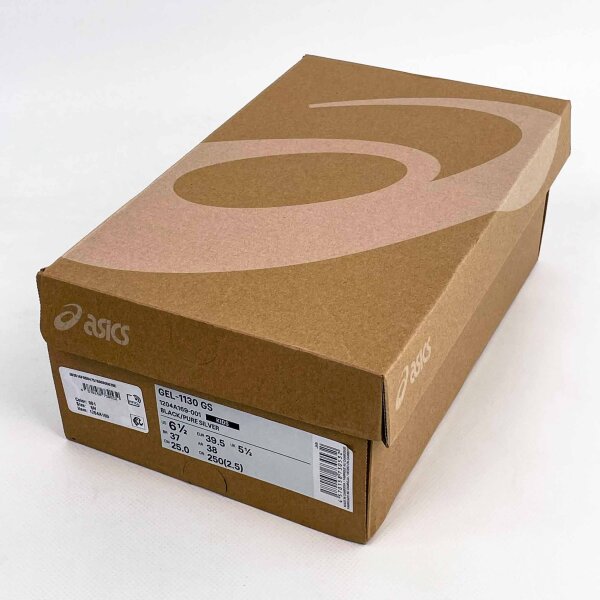 ASICS GEL-1130 GS, Kinder Sneaker, Größe 39.5, Schwarz/Reinsilber, atmungsaktiv, gepolsterte Sohle