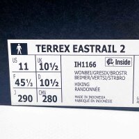 Adidas TERREX Eastrail 2, Herren Wanderschuhe, Größe 45.5, atmungsaktiv, beige-schwarz, griffige Sohle