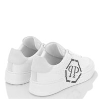 Philipp Plein Carson Hexagon Herren Sneaker, Low-Top, Weiß/Schwarz, Größe 41, sportlich, Logo-Details