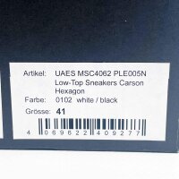 Philipp Plein Carson Hexagon Herren Sneaker, Low-Top, Weiß/Schwarz, Größe 41, sportlich, Logo-Details