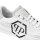 Philipp Plein Carson Hexagon Herren Sneaker, Low-Top, Weiß/Schwarz, Größe 41, sportlich, Logo-Details