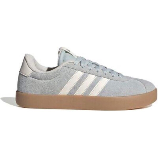 adidas VL Court 3.0 Damen Sneaker, Größe 38, Freizeitschuhe, grau, sportliches Design, bequeme Passform