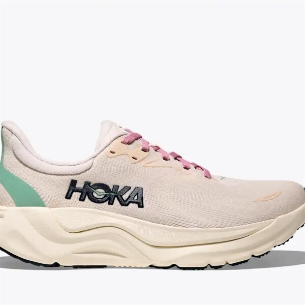 Hoka Arahi 8 Wide Womens Running Shoe, Size 42, wide fit, stabilizing, breathable, color Rose/Cream/Alabaster