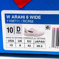 Hoka Arahi 8 Wide Womens Running Shoe, Size 42, wide fit, stabilizing, breathable, color Rose/Cream/Alabaster