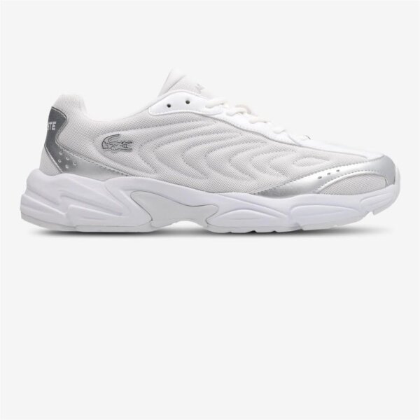 Lacoste Storm 96 2KLT Damen Sneaker, Größe 39, weiß-silber, sportliches Design, bequeme Passform
