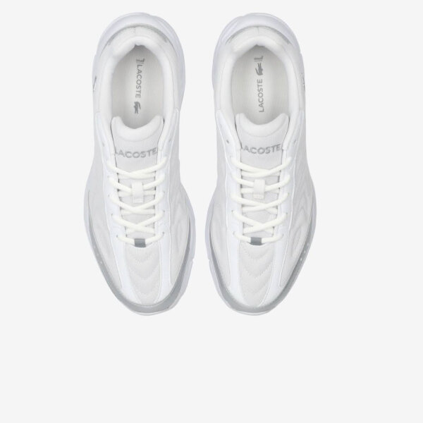 Lacoste Storm 96 2KLT Damen Sneaker, Größe 39, weiß-silber, sportliches Design, bequeme Passform