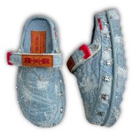 Redrum Boro Denim Mule, Größe 42, Damen-Mules, Jeans-Optik, bequemer Slip-On, trendiger Denim-Look
