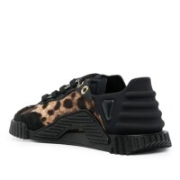 Dolce & Gabbana NS1 Womens Slip-on Sneakers, Size 40.5, Cotton, Leopard Print
