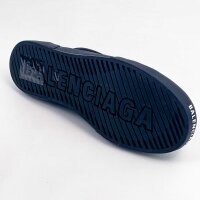 Balenciaga Paris Low Canvas Herren Sneaker, Größe 41, Schwarz, Vintage-Look, abgenutzte Optik, Schnürverschluss