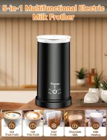 NWOUIIAY ALW-MF07 Electric Milk Frother 5-in-1, 600W,...