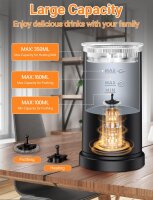 NWOUIIAY ALW-MF07 Electric Milk Frother 5-in-1, 600W, 350ml, Non-Stick, One-Click Operation, for Hot/Cold Milk, Latte, Cappuccino