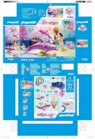 PLAYMOBIL Princess Magic 71501 Mermaid Set with Dolphin Mother and Baby, Accessories, Imaginative Toy for Ages 4 and Up