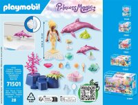 PLAYMOBIL Princess Magic 71501 Mermaid Set with Dolphin Mother and Baby, Accessories, Imaginative Toy for Ages 4 and Up