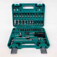 53-piece socket wrench set, including screwdriver bits,...