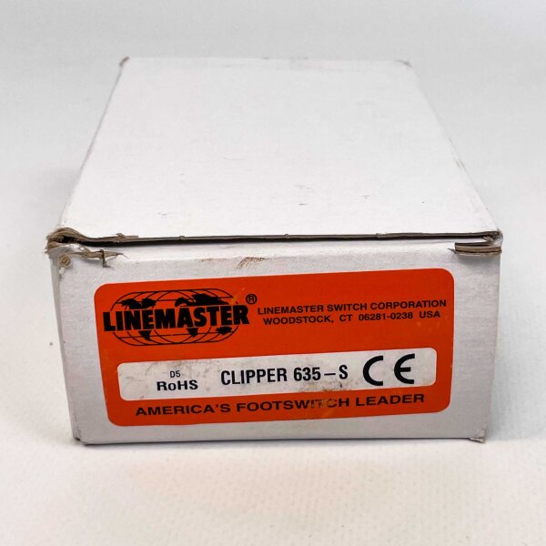 LINEMASTER CLIPPER 635-S Fußschalter, kabelos, robuster Metallschalter, rutschfest, für Industrieanwendungen