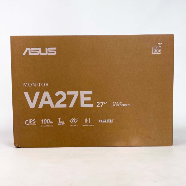 ASUS VA27EHF Monitor, 27 Zoll, IPS-Panel, Full-HD, 100Hz, HDMI, flimmerfrei, Low Blue Light