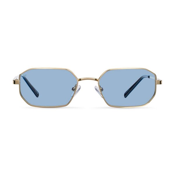 Meller Idir 250427 Sunglasses, Gold-Blue, Size 52, UV Protection, Fashionable Design, Lightweight Metal Frame