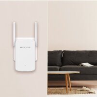 Mercusys ME30 WLAN Repeater, AC1200 Dualband, Steckdosenadapter, 240V, Weiß, Signalverstärker