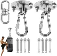 Robust stainless steel swing hook set for punching bags,...