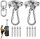 Robust stainless steel swing hook set for punching bags, ceiling mounting indoor/outdoor, including mounting plate, spring hook, swivel joint