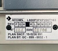 Atoms L800 P3PXP200 Potentiometer, regelbar, Modell T163, gebraucht, Unterseite mit Kratzern