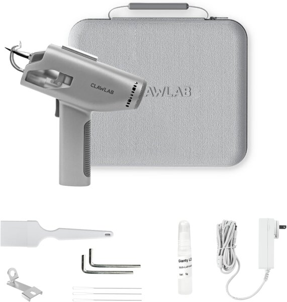 CLAWLAB H1 Tuftingpistole Set, elektrische Teppich-Tuftingmaschine, inkl. Tuftingstoff & Stanznadel, Komplett-Starterset