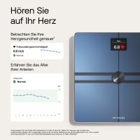 WITHINGS Body Pro 2 digital Wi-Fi bathroom scale, body analysis, measures body fat percentage, muscle mass, bone density, visceral fat, Bluetooth