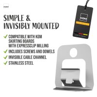 KGM Express Clip2, Befestigungsclips für Sockelleisten, 50 Stück, inkl. Schrauben & Dübel, einfache Montage