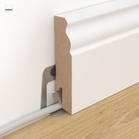 KGM Express Clip2, Befestigungsclips für Sockelleisten, 50 Stück, inkl. Schrauben & Dübel, einfache Montage