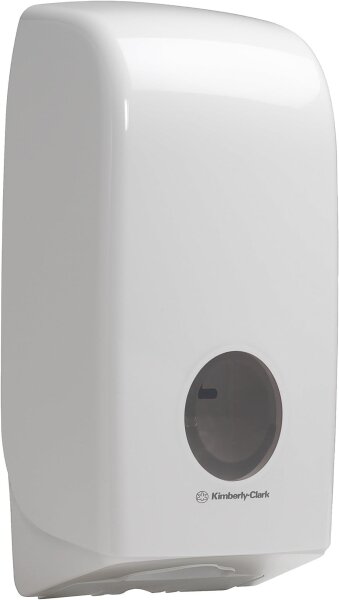 Kimberly-Clark Aquarius 6946 Toilet Paper Dispenser, Single Sheet, White, Hygienic, Space-Saving
