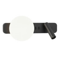 Astro Zeppo Reader 1176009 Wandlampe, LED-Leseleuchte, matt schwarz, schwenkbarer Arm, modernes Design