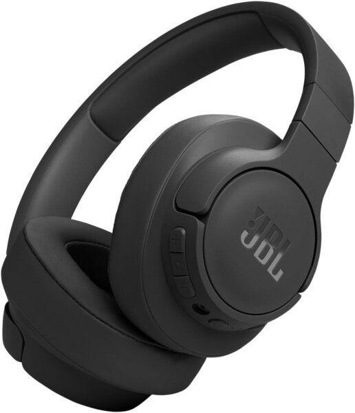 JBL Tune 770NC Over-Ear-Kopfhörer, kabellos, adaptives Noise-Cancelling, faltbar, 70h Akku, Schnellladefunktion, schwarz
