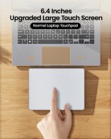 ProtoArc T1 Plus Bluetooth Touchpad, Multi-Touch, Rechargeable, Portable Trackpad for Windows 11/10 PCs, Laptops, Silver