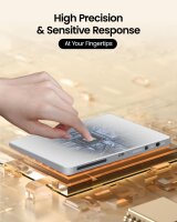 ProtoArc T1 Plus Bluetooth Touchpad, Multi-Touch, Rechargeable, Portable Trackpad for Windows 11/10 PCs, Laptops, Silver