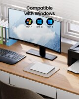 ProtoArc T1 Plus Bluetooth Touchpad, Multi-Touch, Rechargeable, Portable Trackpad for Windows 11/10 PCs, Laptops, Silver