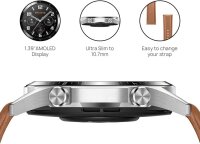 Huawei Watch GT 2 Smartwatch 46mm, AMOLED Touchscreen, GPS, Fitness- und Herzfrequenz-Tracking, 5ATM wasserdicht, Lederarmband Braun + Zusatzarmband Schwarz