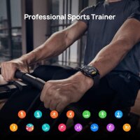 Huawei Watch GT 2 Smartwatch 46mm, AMOLED Touchscreen, GPS, Fitness- und Herzfrequenz-Tracking, 5ATM wasserdicht, Lederarmband Braun + Zusatzarmband Schwarz